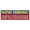 Signmission Now Hiring! Taking Applications for Positions Banner Concession Stand Food Truck Single Sided B-72-30116 - alternate 1